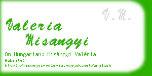 valeria misangyi business card